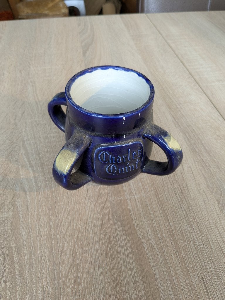 Chope bleue 4 anses Charles Quint, Collections, Marques de bière, Leffe, Enlèvement