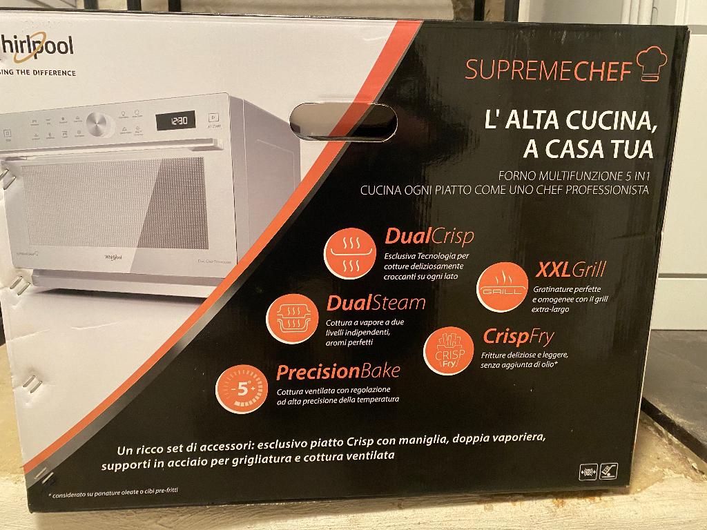 Witte combi-oven Whirlpool MWSC 933 SW - in doos!, Elektronische apparatuur, Ophalen, Minder dan 45 cm, Oven, Nieuw