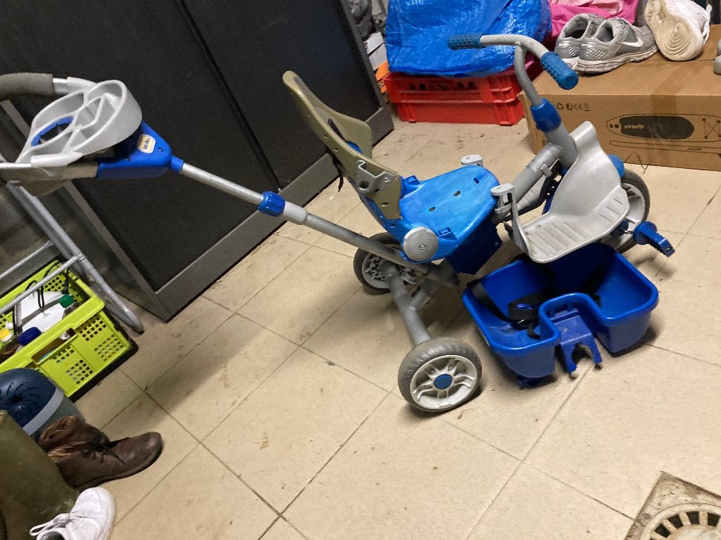 Kinder 3 wieler met bestuurstang, Fietsen en Brommers, Ophalen, Zo goed als nieuw