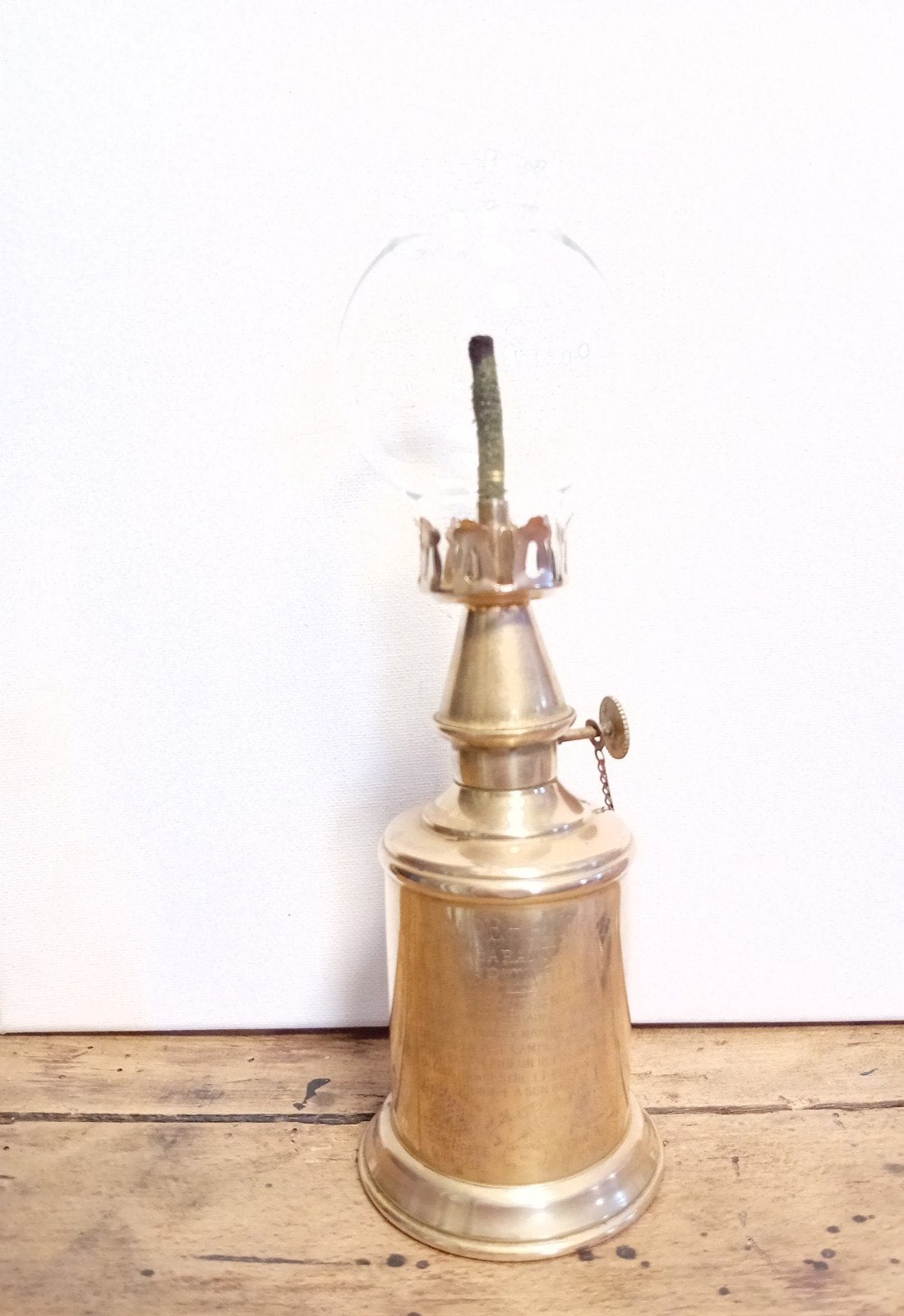Authentieke antieke koperen duivenlamp, Antiek en Kunst, Ophalen of Verzenden