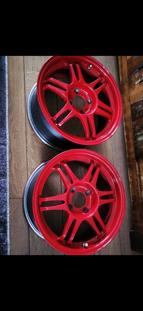 Viper-R 15 pouces 4x100 rare Crimson inc Viper-R forged, 15 pouces, Enlèvement ou Envoi, Véhicule de tourisme, Utilisé