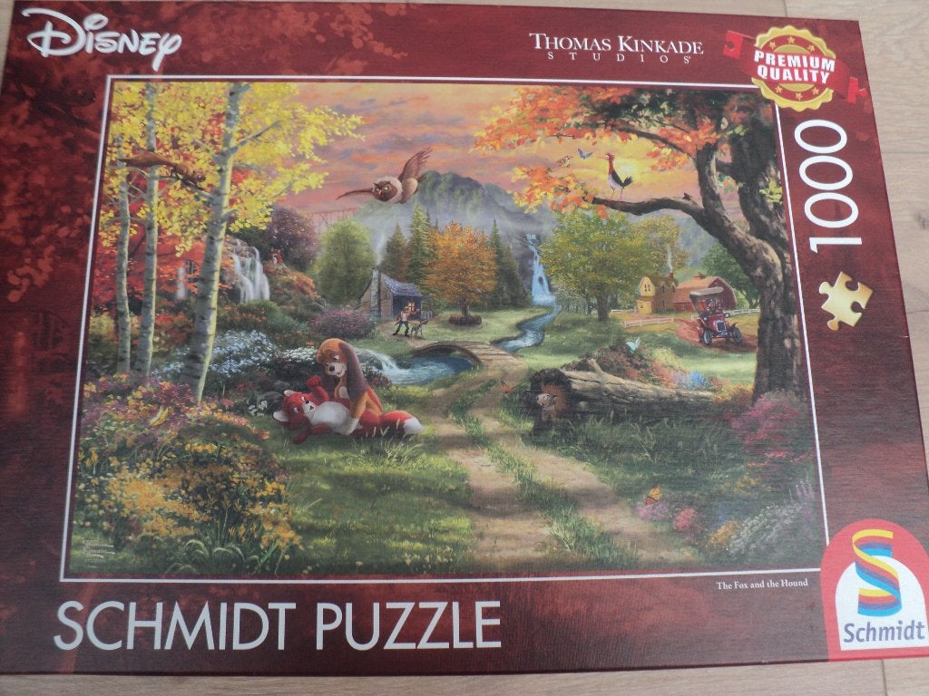 9 Thomas Kinkade Disney Schmidt puzzels, Hobby en Vrije tijd, Ophalen of Verzenden, 500 t/m 1500 stukjes, Zo goed als nieuw, Legpuzzel