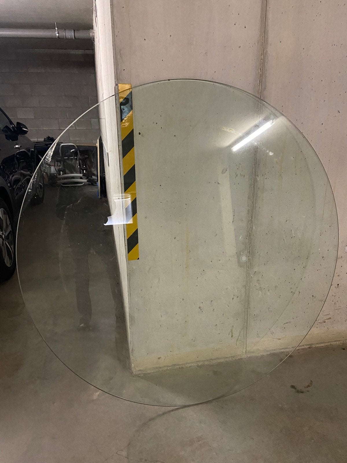 Gelaagd rond tafelblad met diameter van 140cm dikte 1cm, Jardin & Terrasse, Tables de jardin, Enlèvement, Rond
