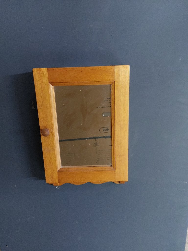 Sleutelkastje in Mahoniehout, Ophalen, Gebruikt, Wandhanger, Hout