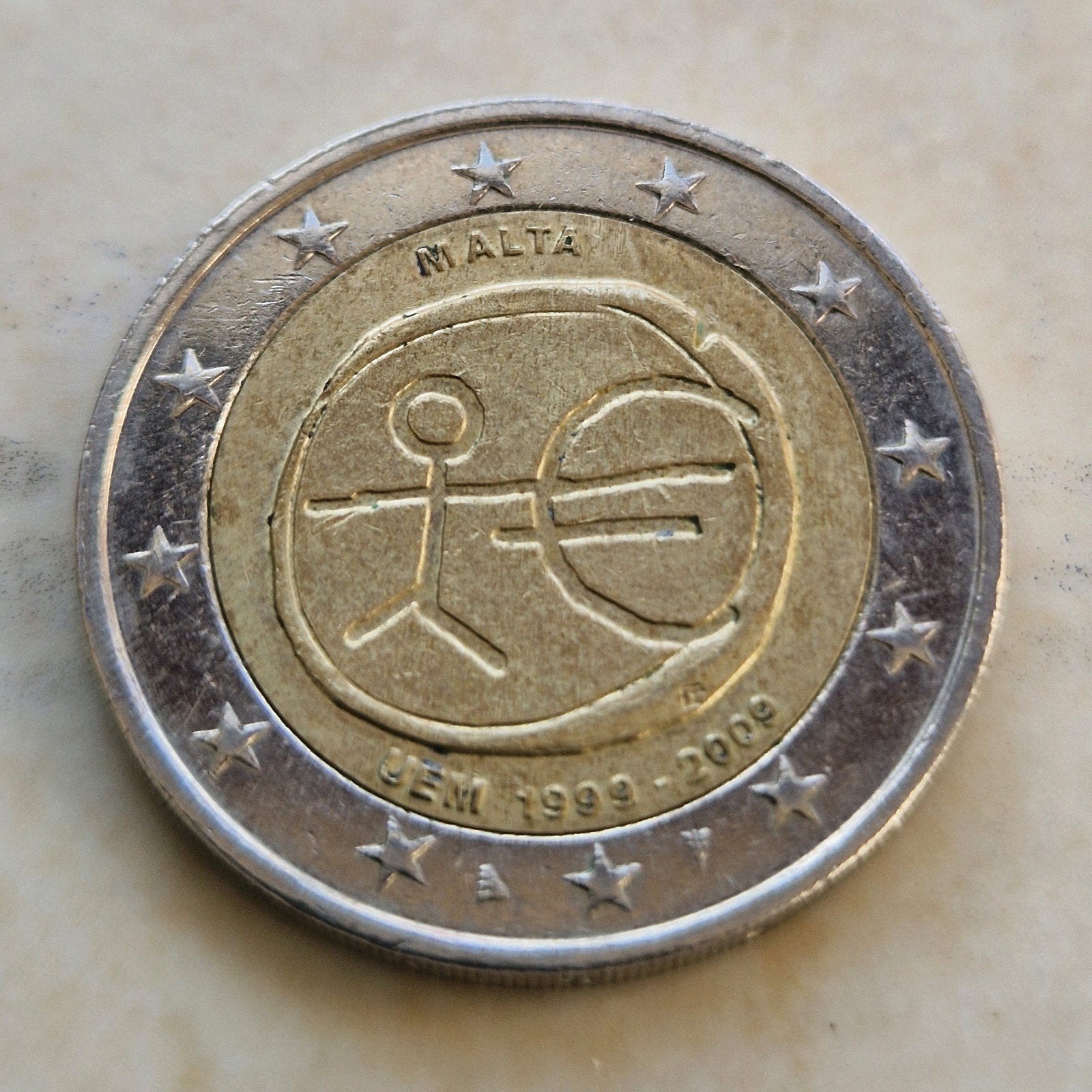 2009 Malta , 2 Euro Commemorative Coin, Ophalen of Verzenden, Malta, 2 euro