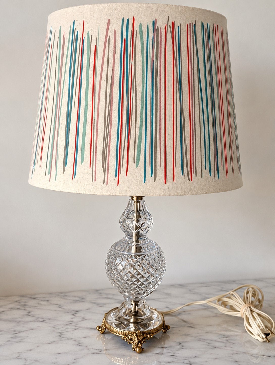 lampe de table rétro, Bleu, Enlèvement ou Envoi, Vintage