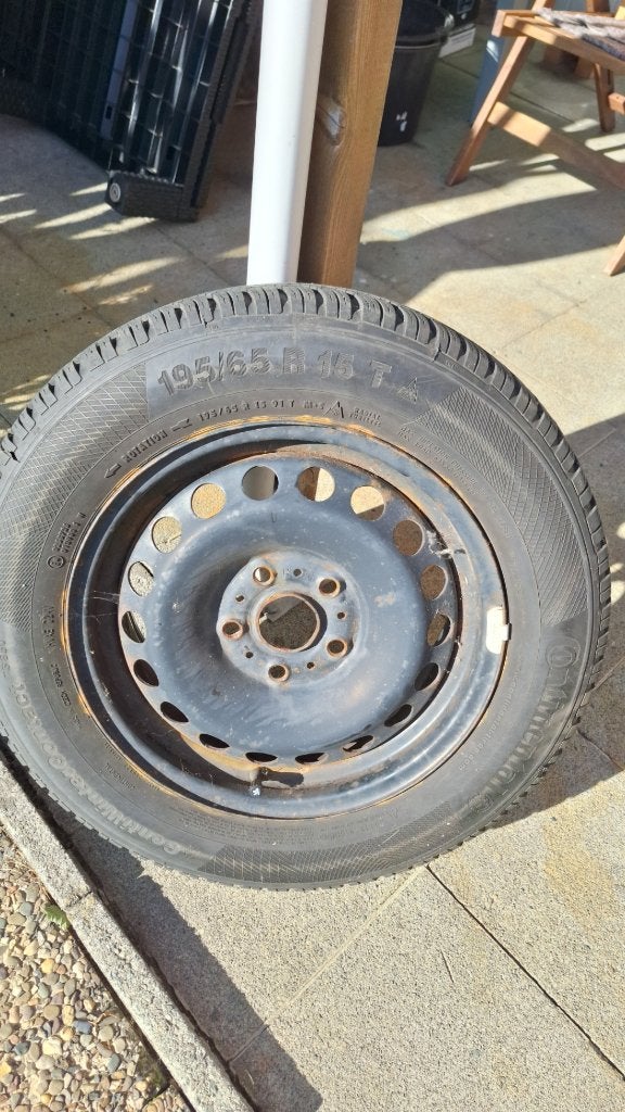 jante avec pneu 195/65 R15T MS OEM volkswagen, 15 pouces, Pneus et Jantes, 4 Saisons, Véhicule de tourisme