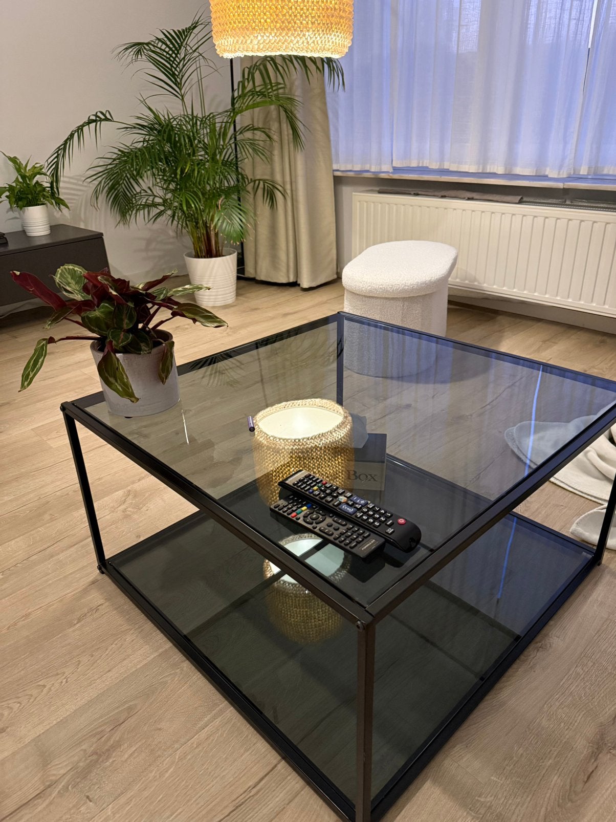 Table en verre fumé noir, Enlèvement, Utilisé, Verre