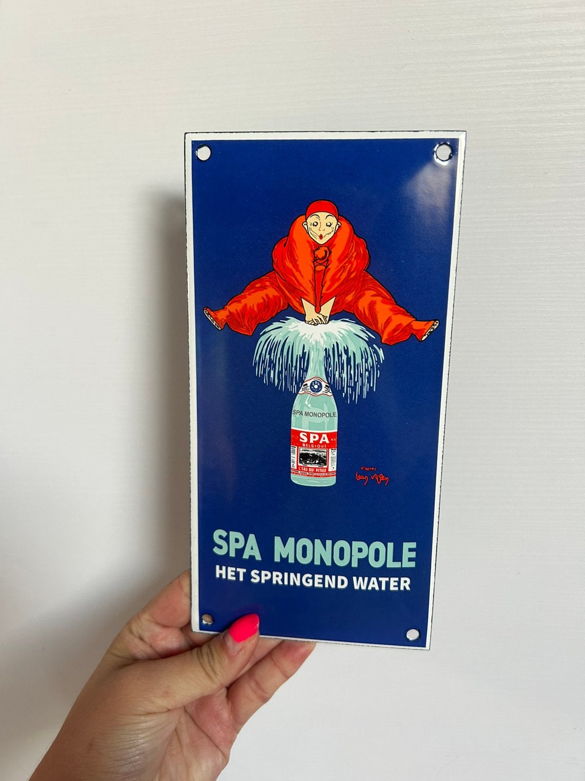 SPA Monopole reclamebord – 2010 cm – retro, Ophalen of Verzenden, Zo goed als nieuw