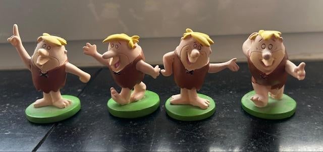 THE FLINTSTONES VOLLEDIGE SET 4 BARNEY FIGUURTJES ALS NIEUW, Ophalen of Verzenden, Overige figuren, Zo goed als nieuw, Beeldje of Figuurtje