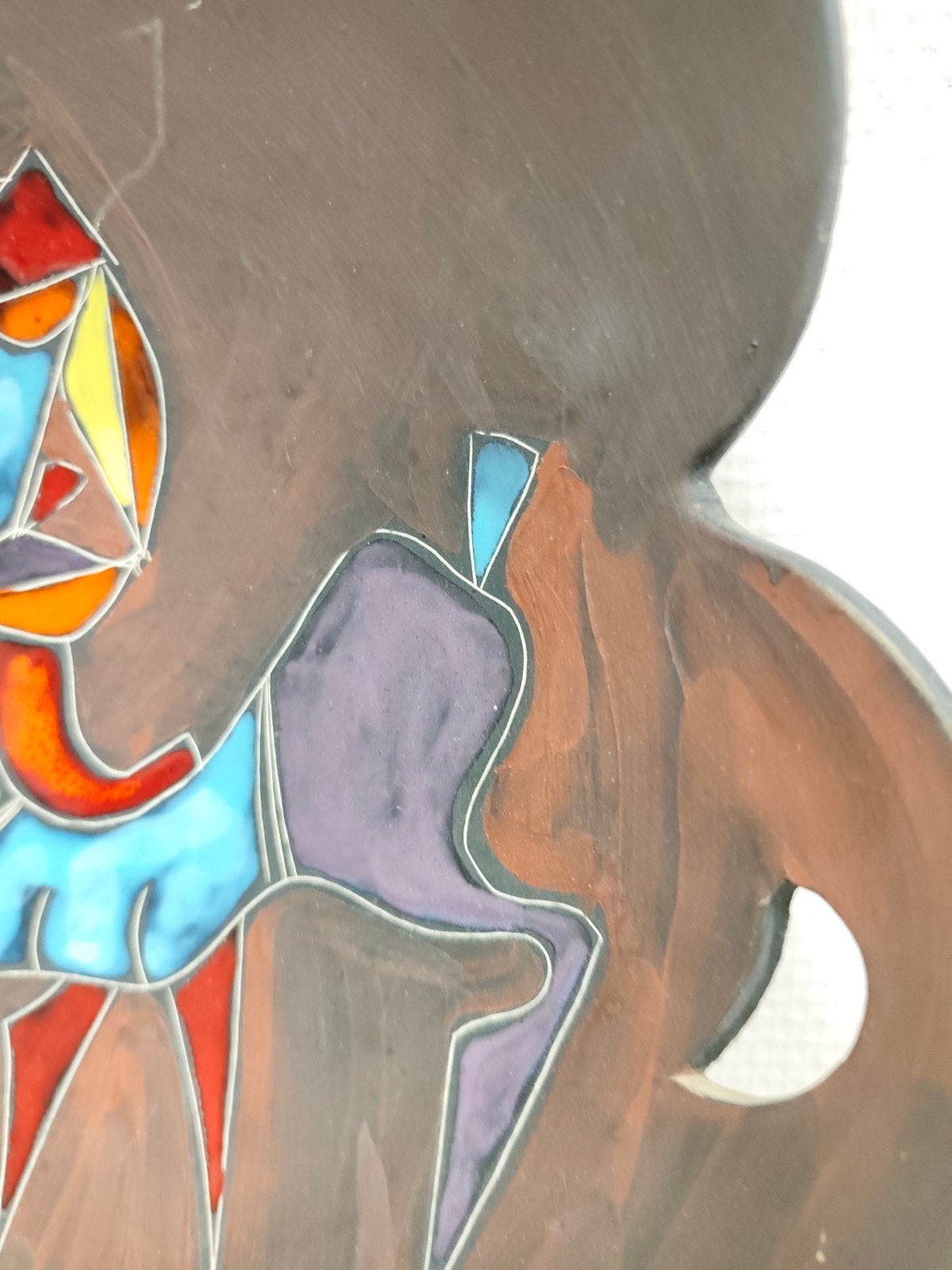 Xl geëmailleerde wandplaquete, Antiek en Kunst, Ophalen