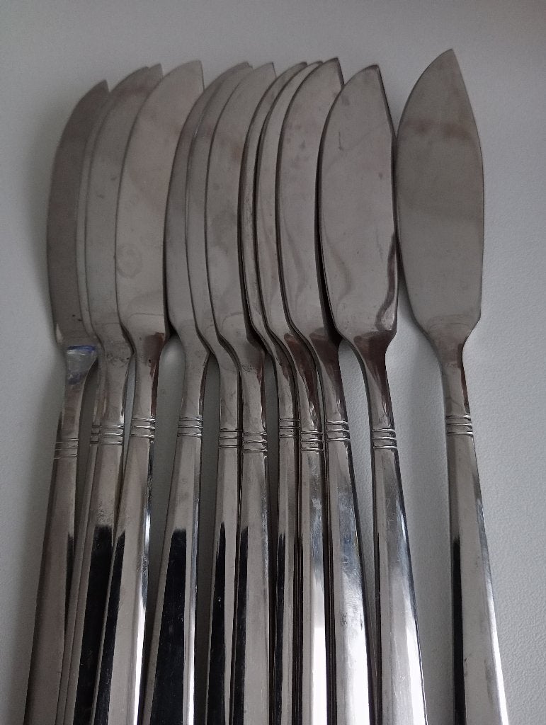 Set de 12 couteaux à poisson, Maison & Meubles, Cuisine | Couverts, Résiste au lave-vaisselle, Enlèvement ou Envoi, Ensemble de couverts