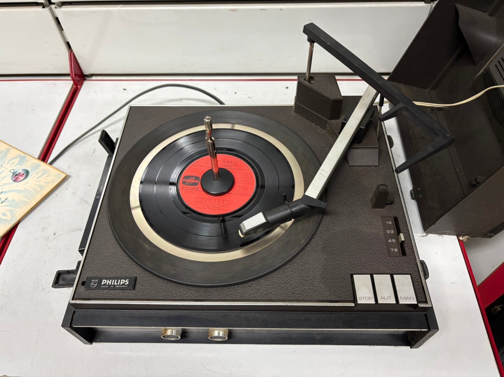 Philips 248 Vintage draaitafel met koffer - 4 snelheden, Audio, Tv en Foto, Platenspelers, Gebruikt, Platenspeler, Philips, Automatisch