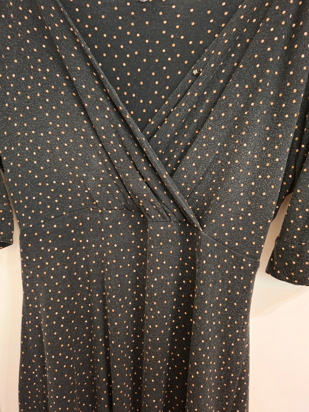 Zwarte jurk met stipjes dots L, Ophalen