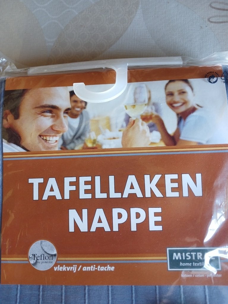 TAFEL KLEED GRIJS NIEUW, Maison & Meubles, Neuf, Nappe, 270 cm, Coton