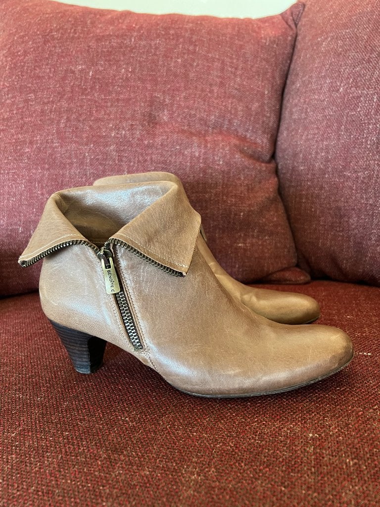 Schoenen dames maat 38 Benoîte C zacht leder, Vêtements | Femmes, Comme neuf, Brun, Enlèvement, Boots et Botinnes