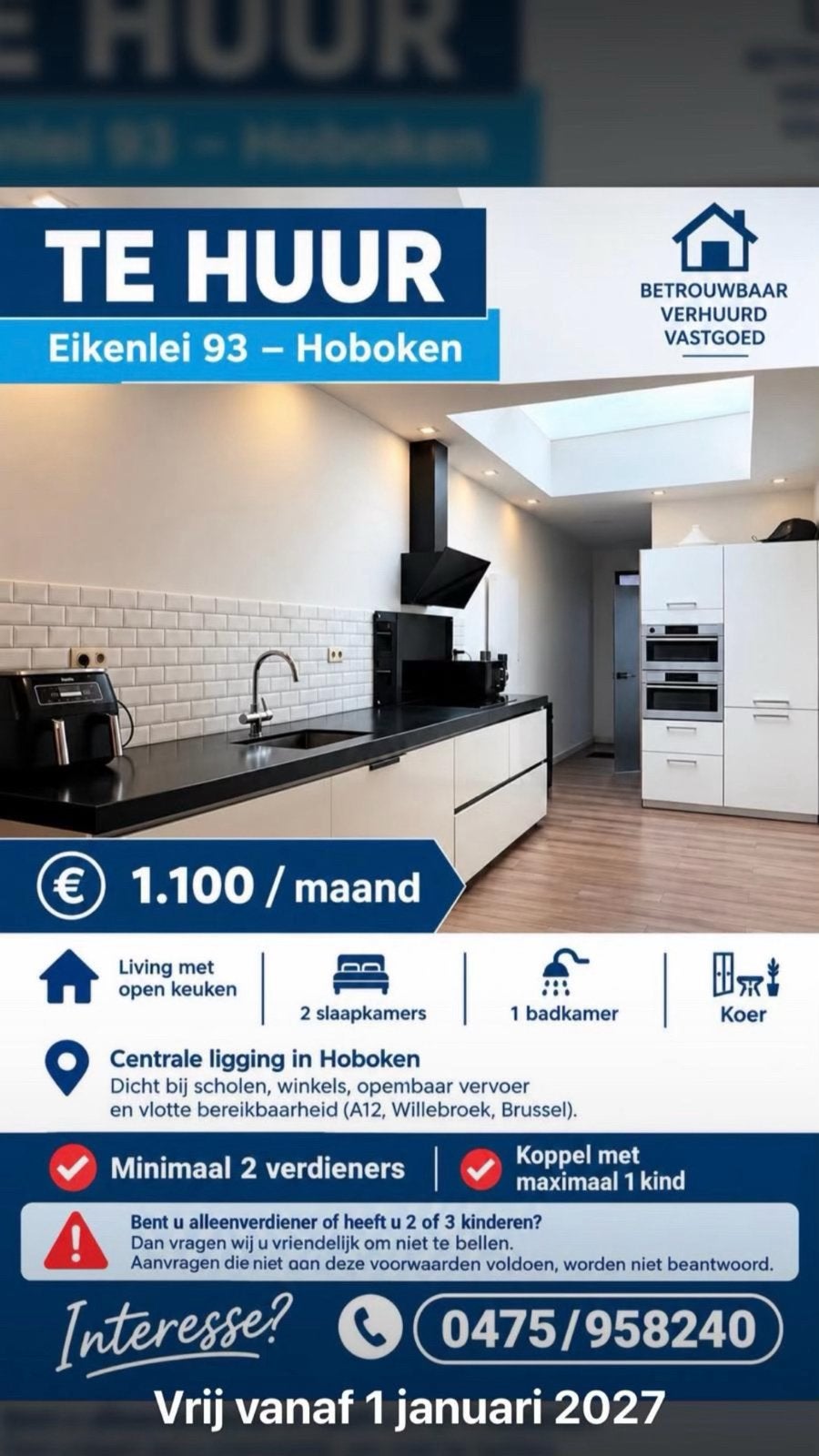 Huis te huur, Maison individuelle, En direct du propriétaire, Anvers (ville)