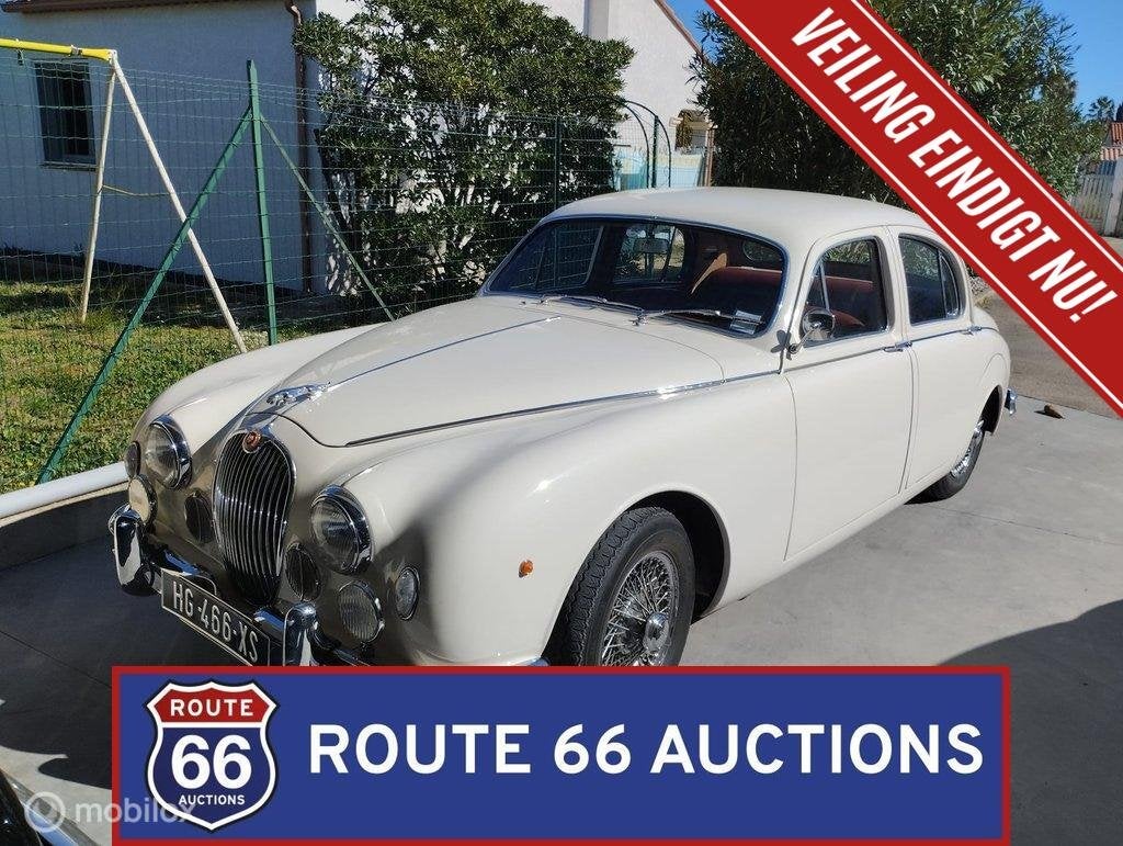 Jaguar Mark 1 3.4 Litre | 1959 | Route 66 Auctions, Auto's, Zwart, Bedrijf, Handgeschakeld, Overige carrosserie