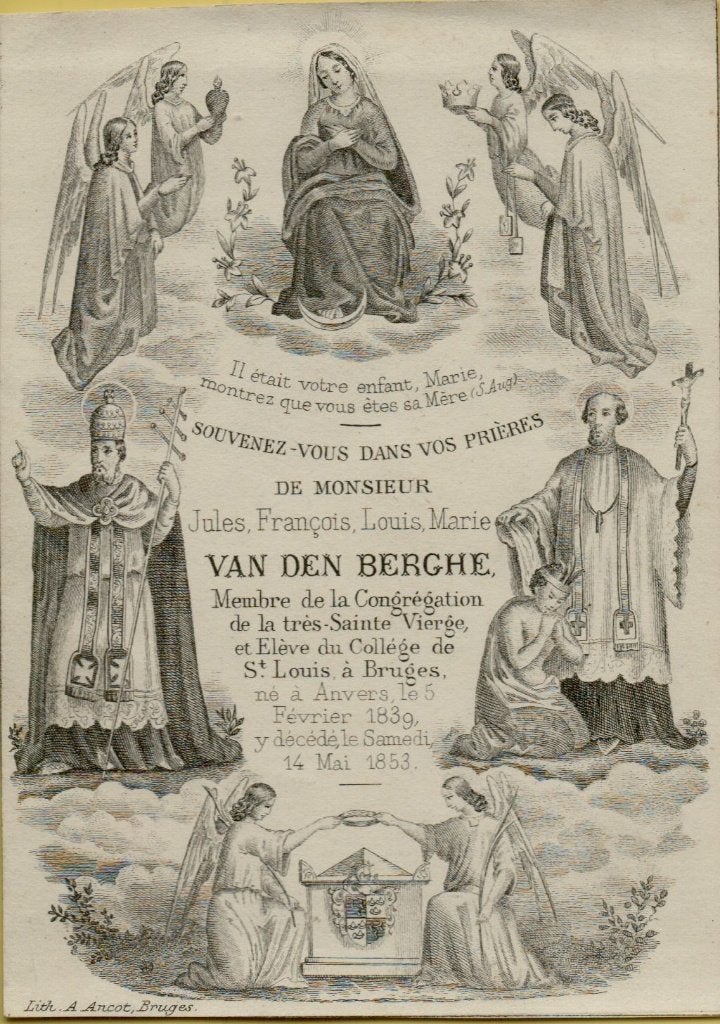 DOODSPRENTJES  ANTWERPEN  1, Collections, Envoi