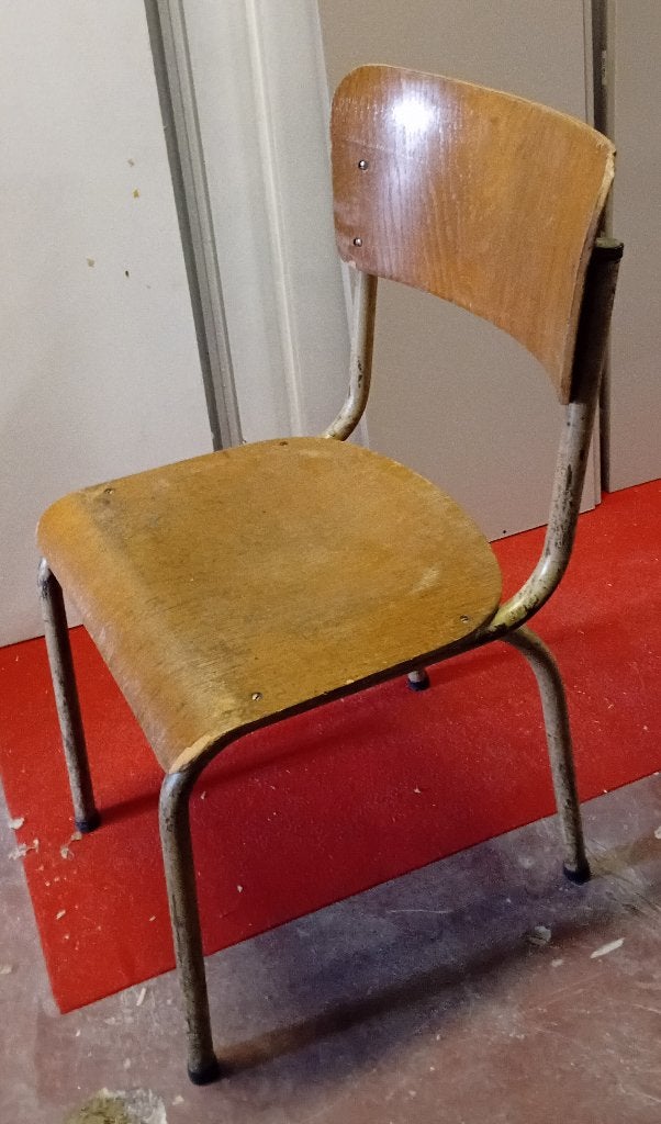zaal stoel, Ophalen, Gebruikt, Bruin, Hout