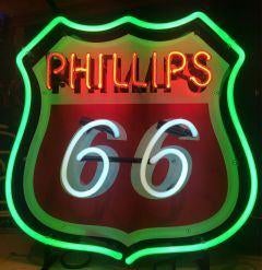 Phillips 66 USA road trip neon licht reclame decoratie neons, Ophalen of Verzenden, Nieuw, Lichtbak of (neon) lamp