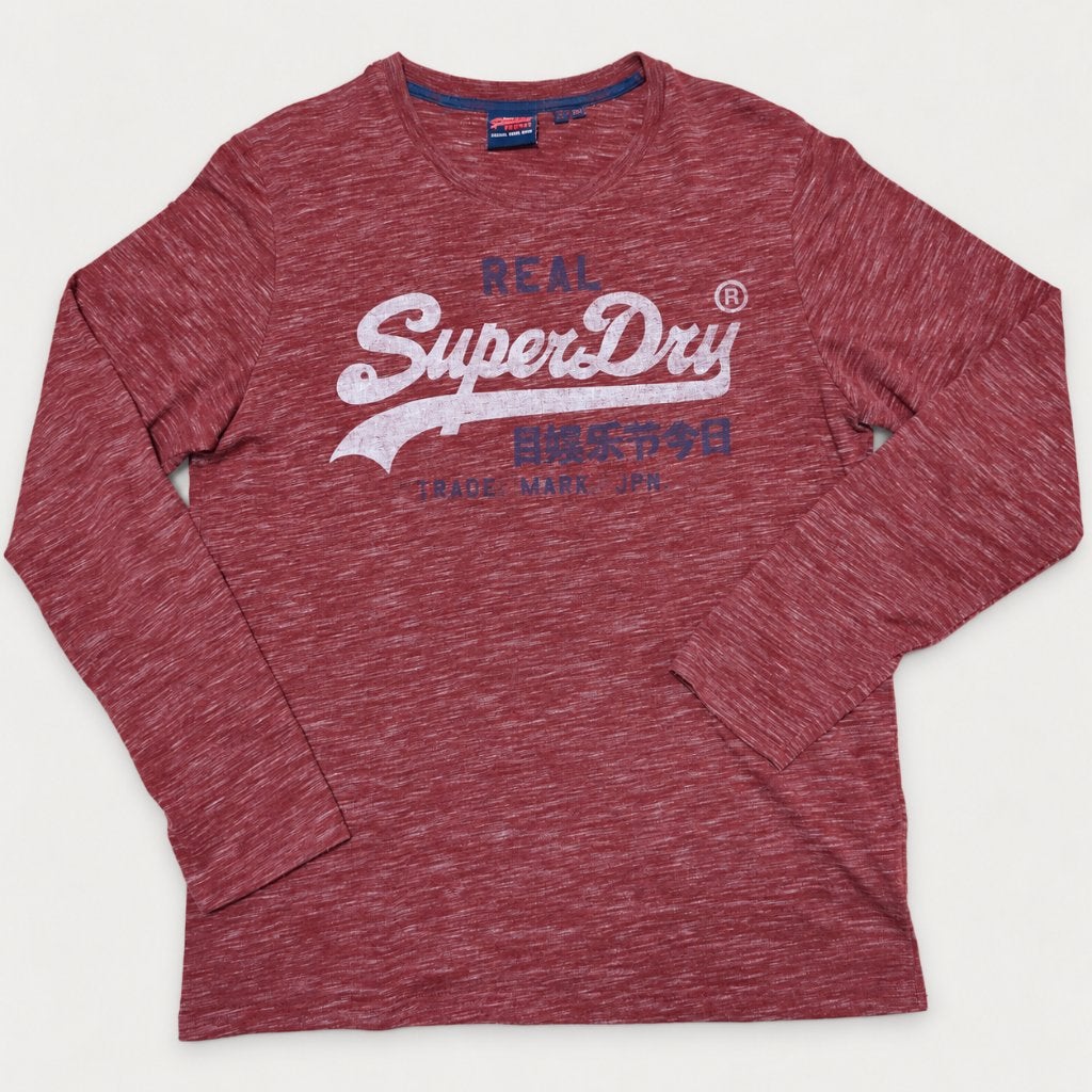 Superdry t-shirt manches longues bordeaux 2XL, Vêtements | Hommes, Enlèvement ou Envoi, Porté, Autres tailles, Rouge