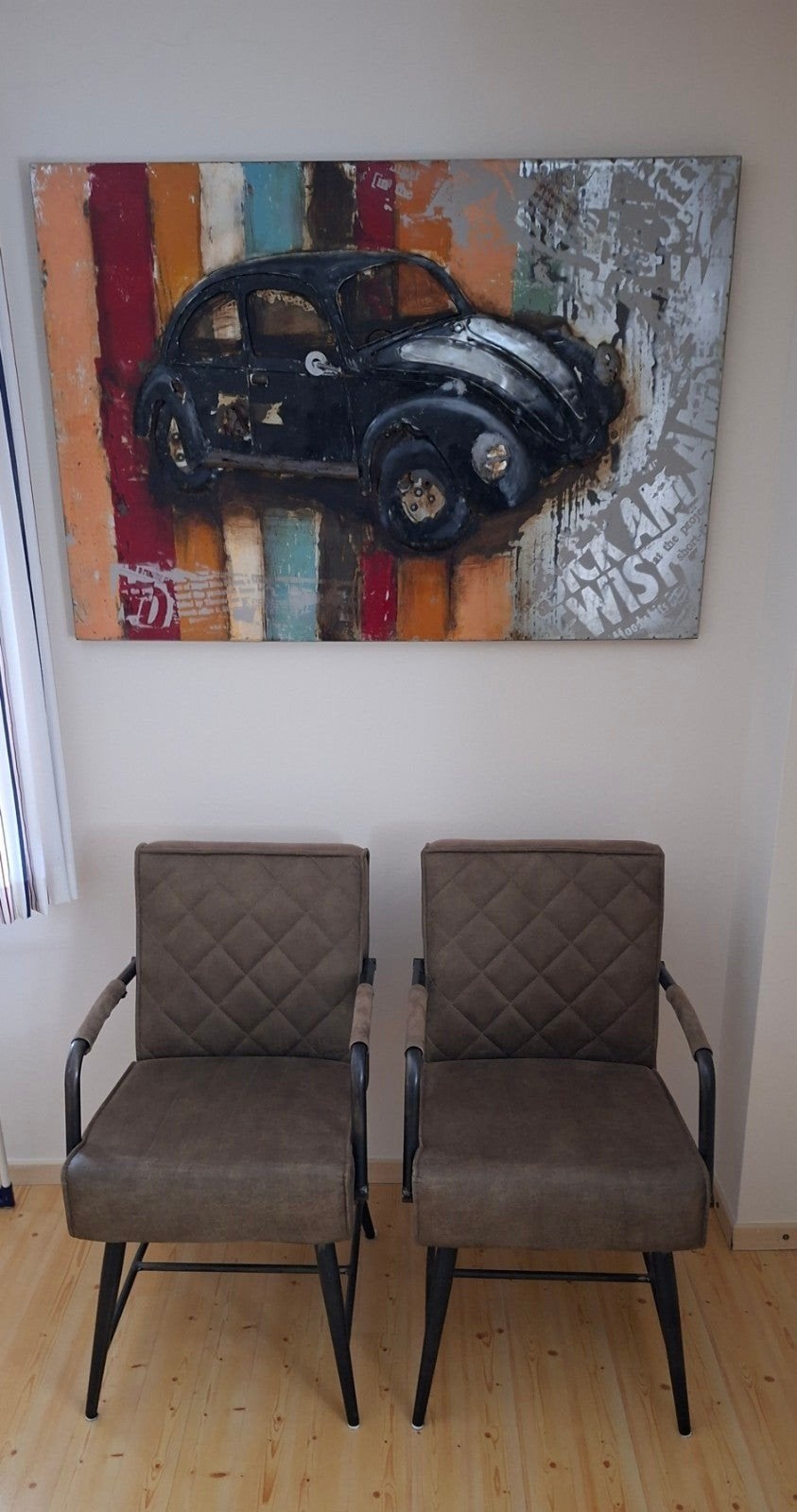 2 groene fauteuil eetkamerstoelen nieuwstaat, Huis en Inrichting, Ophalen, Zo goed als nieuw, Overige kleuren, Twee