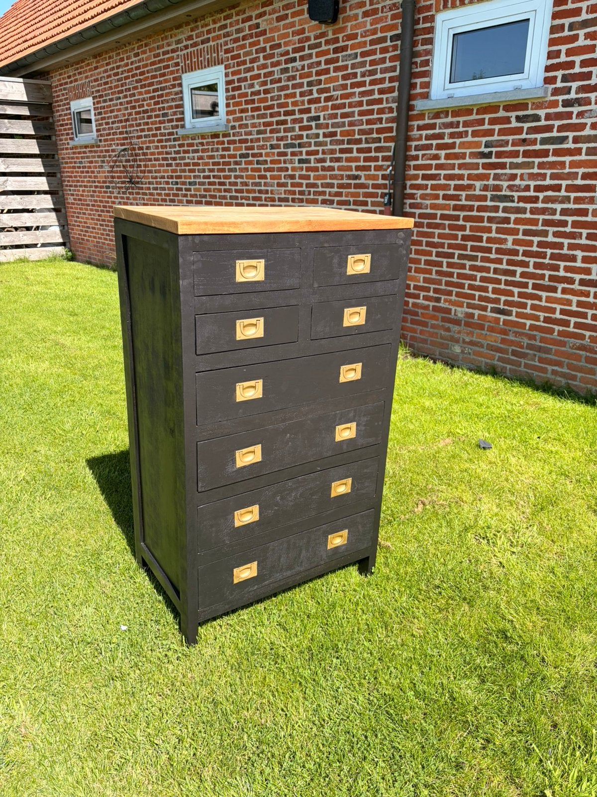 Houten kast met laden, 25 à 50 cm, Landelijk - modern, 5 tiroirs ou plus, Chêne
