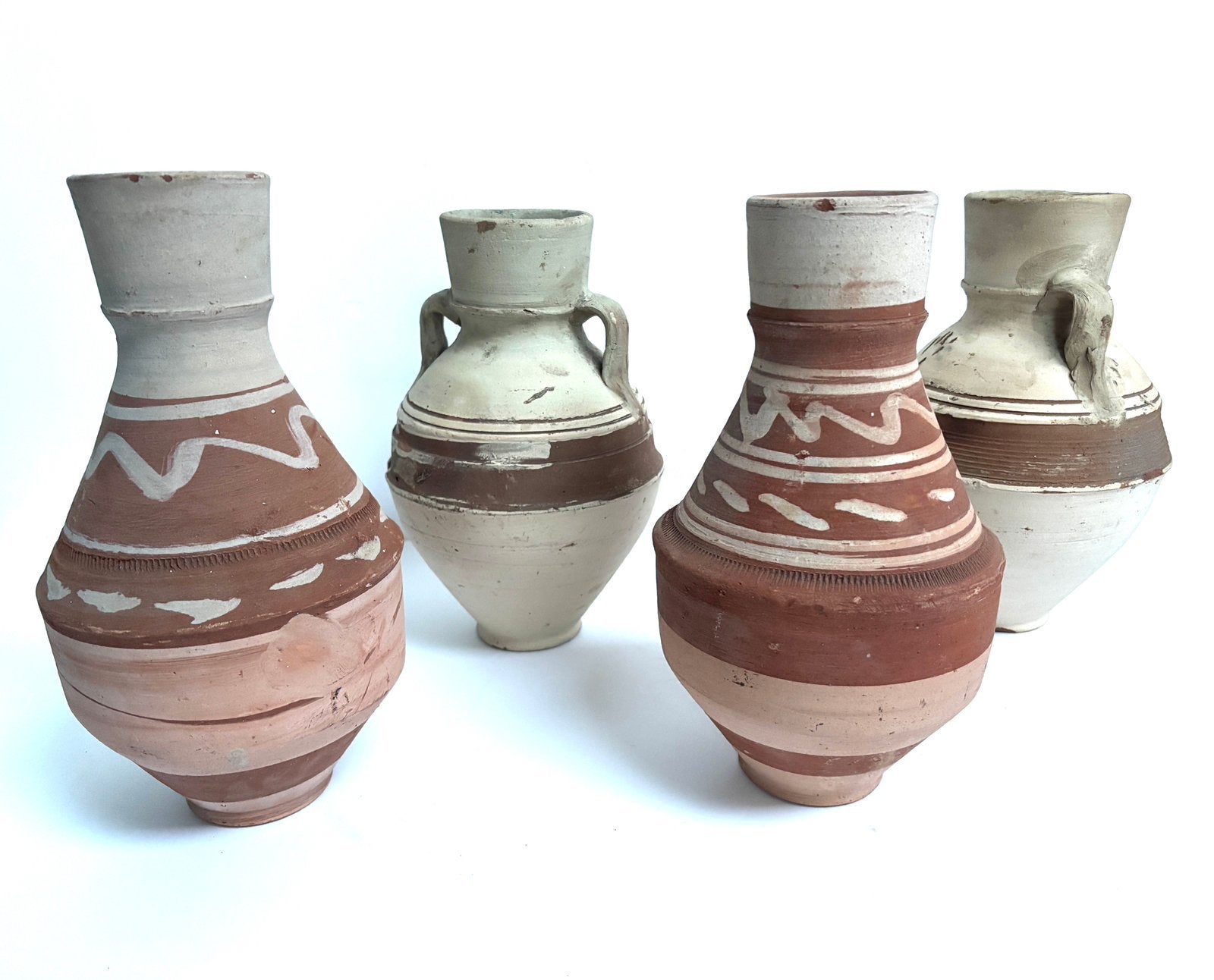 4 Egyptische aardewerken waterkruiken, Ophalen