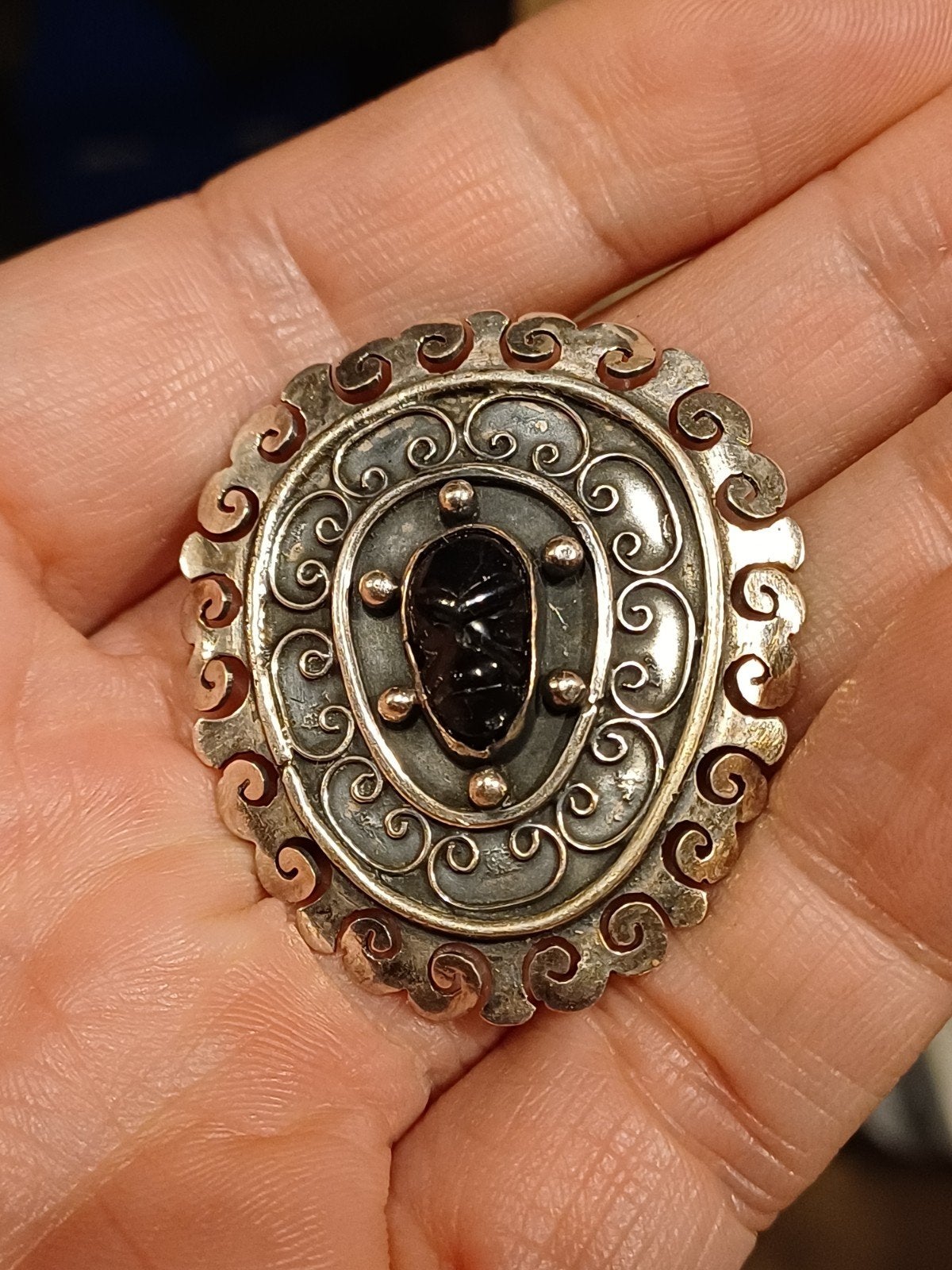 Grande broche en argent, Bijoux, Sacs & Beauté, Broches, Enlèvement ou Envoi, Argent, Argent