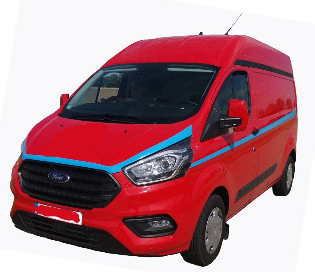 Ford transit custom 2022 L2H2, Rouge, Euro 6, 2 places, 5 portes