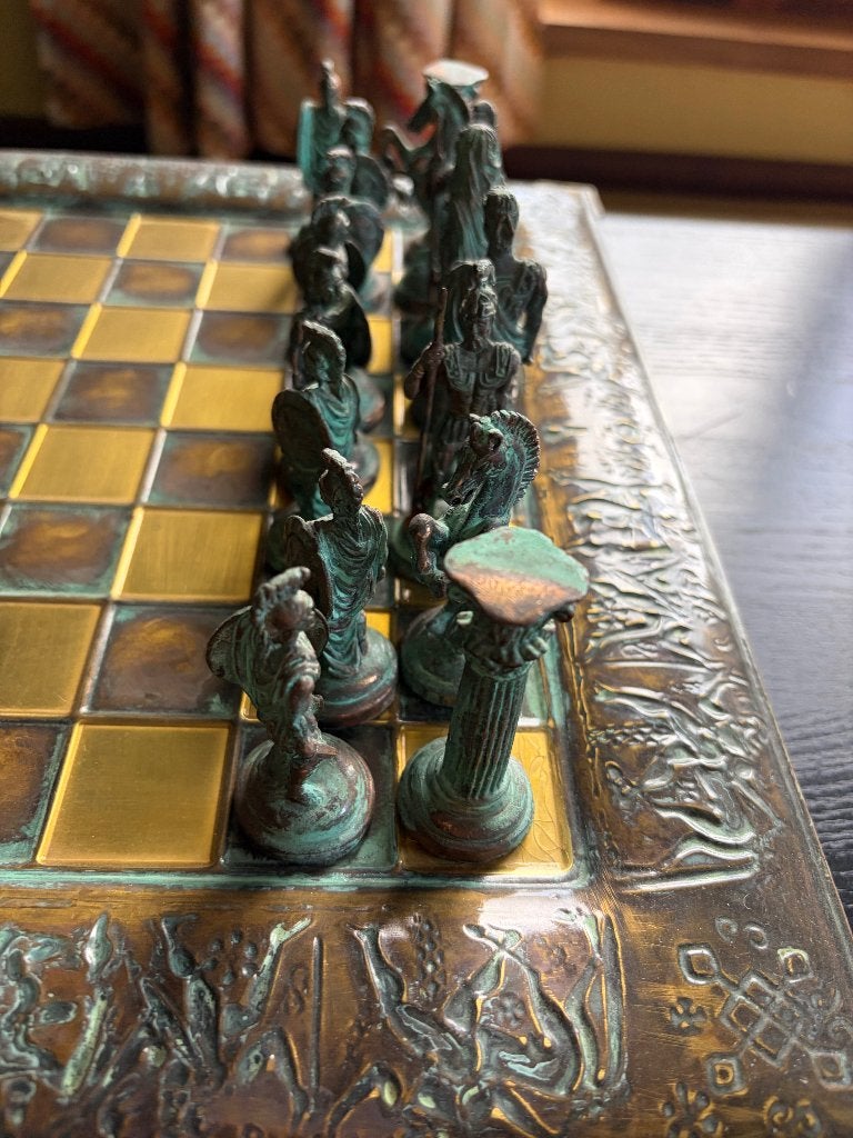 Grieks Mythologie Schaakbord, Een of twee spelers, Ophalen, Zo goed als nieuw