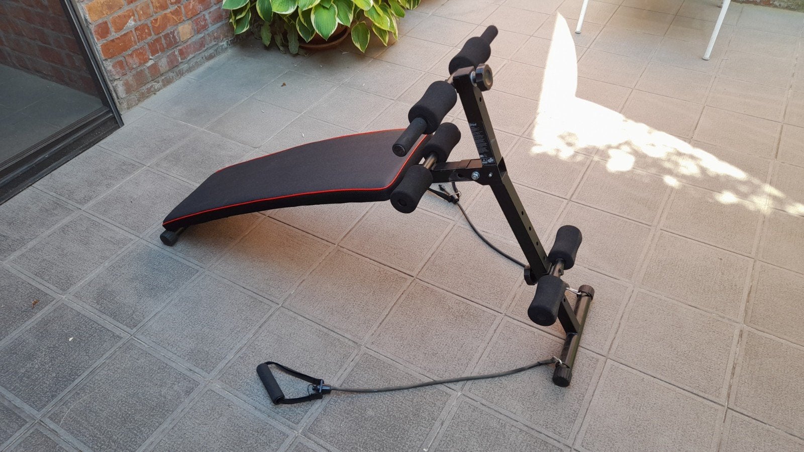 machine à muscles abdominaux pliable avec civières, Enlèvement, Utilisé, Métal, Abdominaux