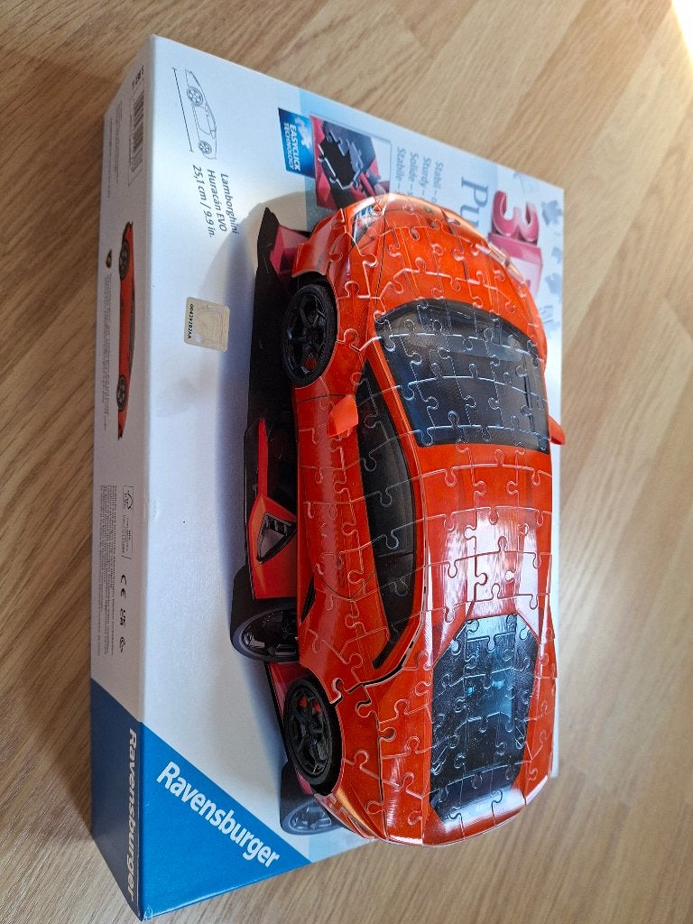 3D puzzel Lamborghini, Hobby & Loisirs créatifs, Sport cérébral & Puzzles, Enlèvement, Comme neuf, Rubik's Cube ou Puzzle 3D