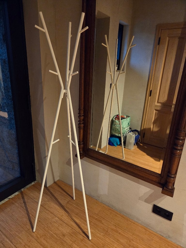 Porte-manteau blanc Ikea, Maison & Meubles, Comme neuf, Métal, Portemanteau sur pied, 150 à 200 cm