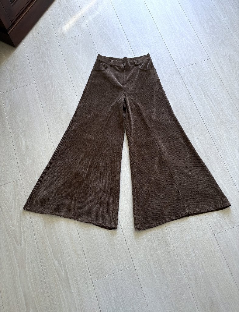 Verso extra‑wide  broek – Made in Italy – fijne rib – M, Vêtements | Femmes, Culottes & Pantalons, Comme neuf, Taille 38/40 (M)