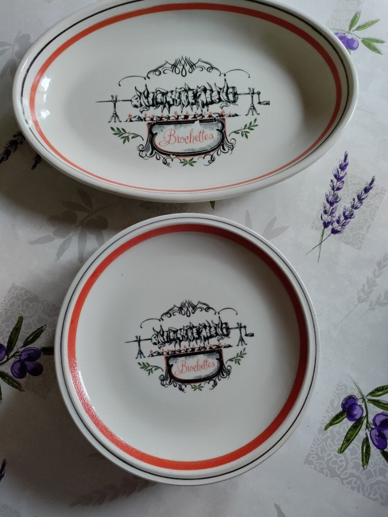 Service à brochettes 6 personnes, Huis en Inrichting, Keuken | Servies, Ophalen, Compleet servies
