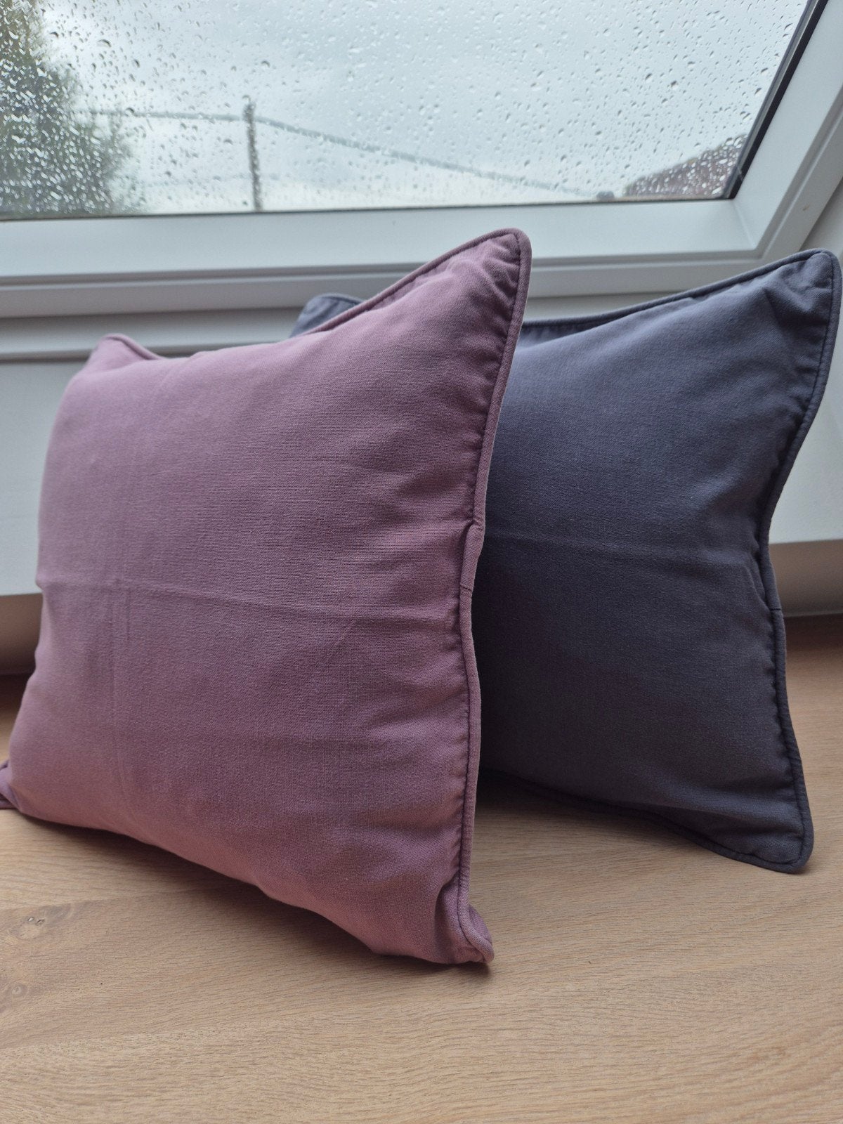Set van2 kussens katoen 35x35cm, inclusief dons vulkussrn, Ophalen