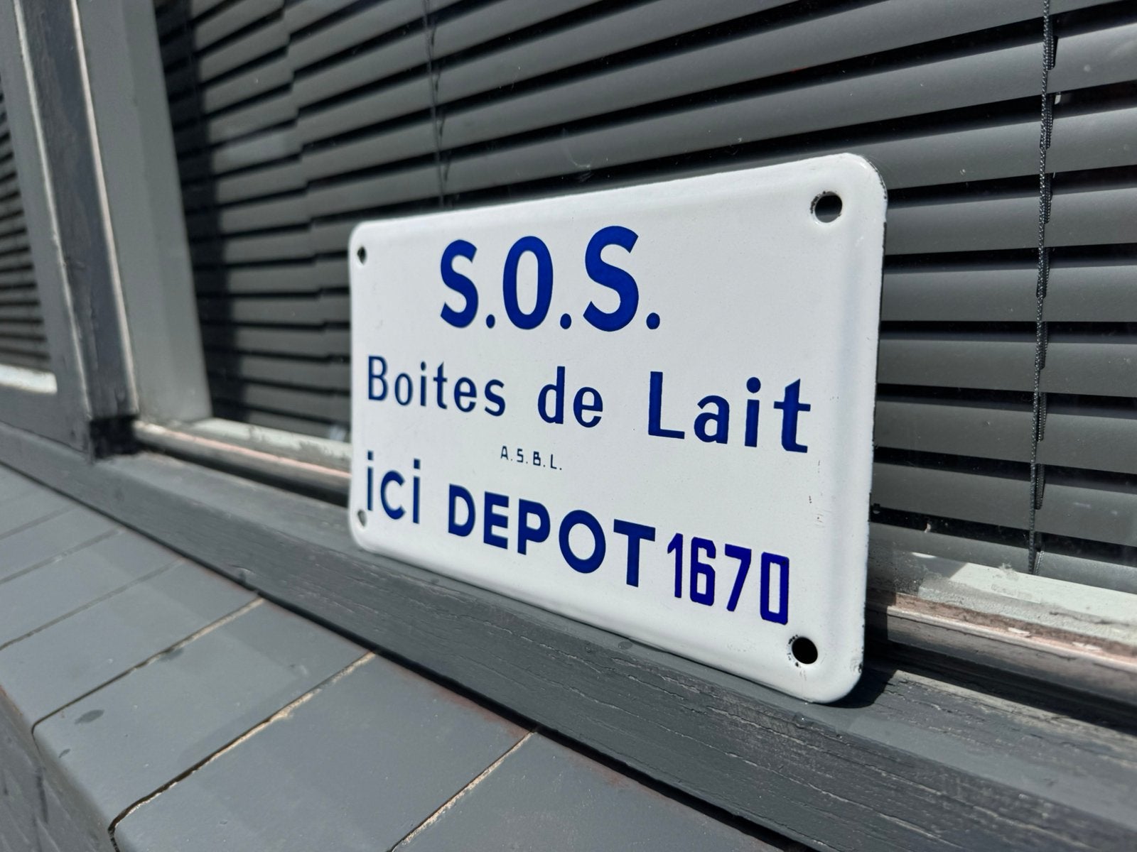 SOS emaille reclamebord, Ophalen of Verzenden