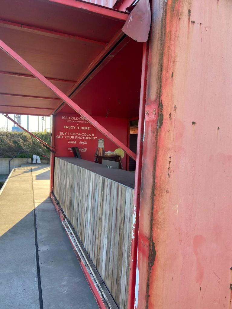 cola barcontainer + open terras container + plateau te koop, Doe-het-zelf en Bouw, Containers, Ophalen