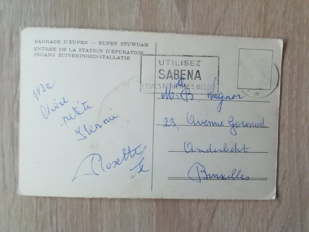 Postkaart ingang zuiveringsinstallatie  stuwdam Eupen, Verzamelen, Ophalen of Verzenden