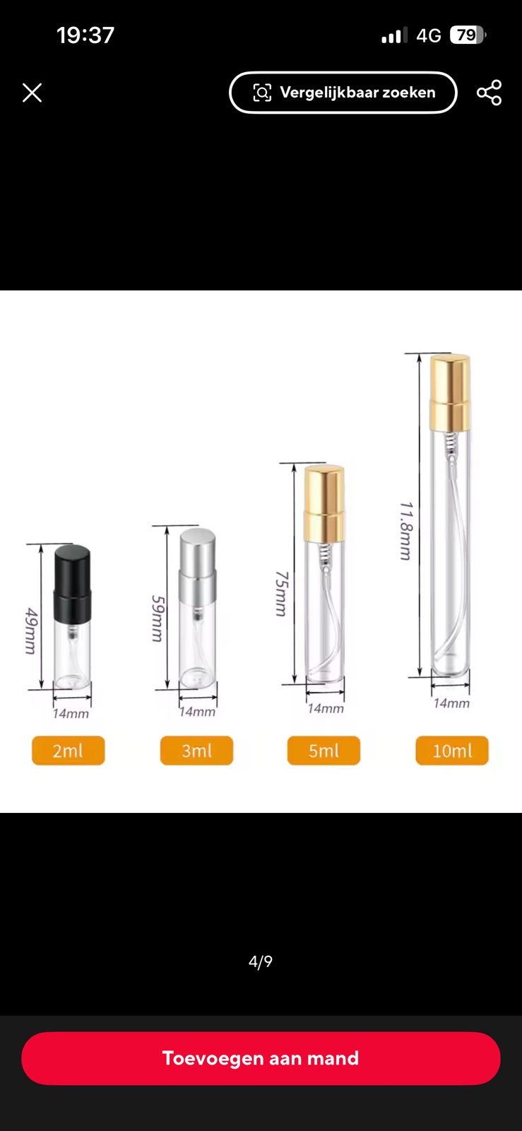 Mini parfum automizer, Ophalen of Verzenden, Nieuw