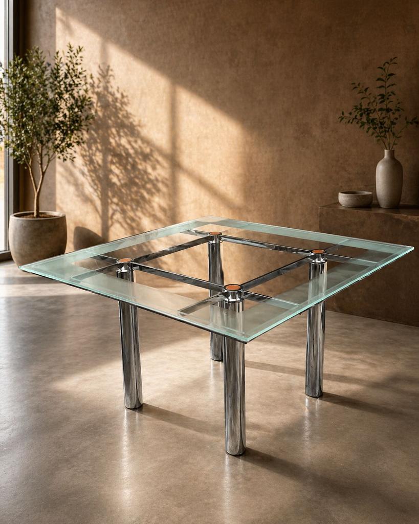 Table Tobia Scarpa pour Gavina - 1960 - vintage, Enlèvement, Comme neuf, Verre