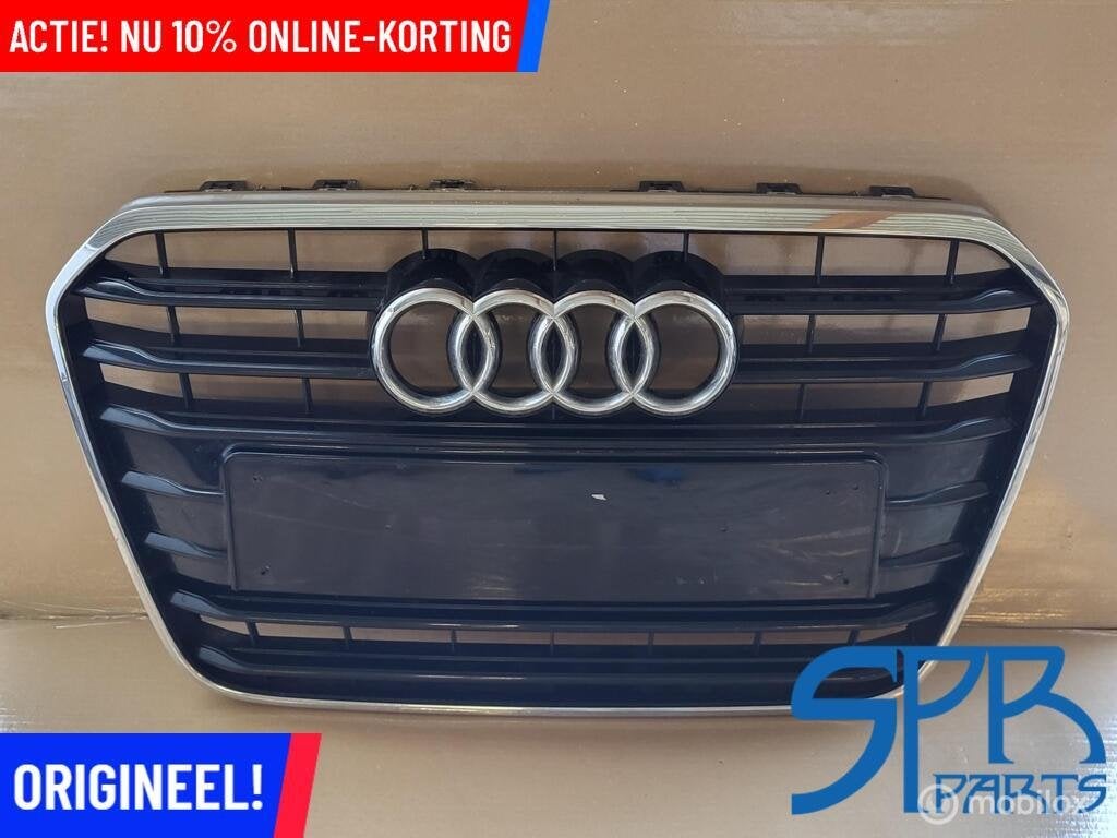 AUDI A6 C7 4G GRILLE '11-'14 GLANZEND ZWART GRILL CHROOM ORG, Enlèvement ou Envoi, Audi, Utilisé, AUDI