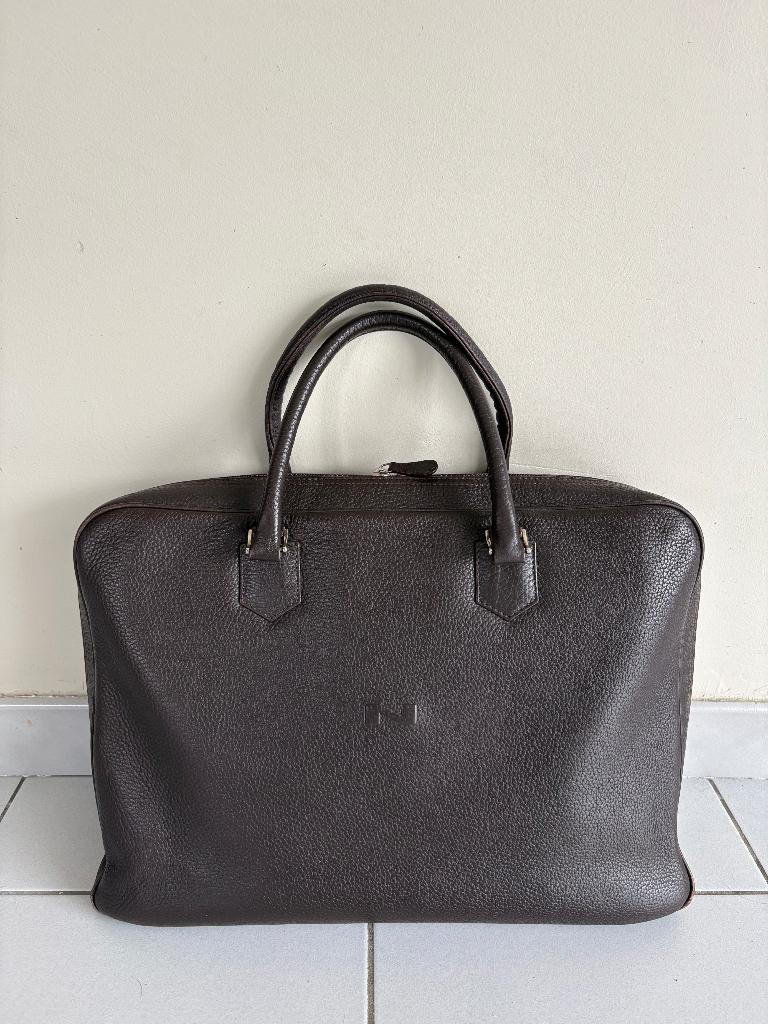 Aktetas/laptoptas Natan, Handtassen en Accessoires, Tassen | Damestassen, Ophalen, Gebruikt, Bruin, Overige typen
