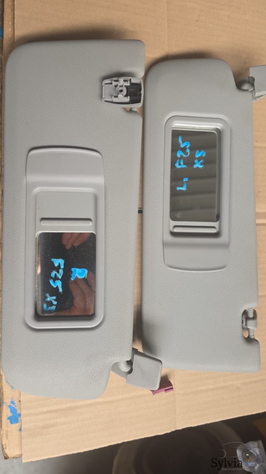 Zonneklep Set Links en Rechts Grijs BMW X3 / X4 F25 F26 5116, Auto-onderdelen, Gebruikt, -, -, Ophalen of Verzenden