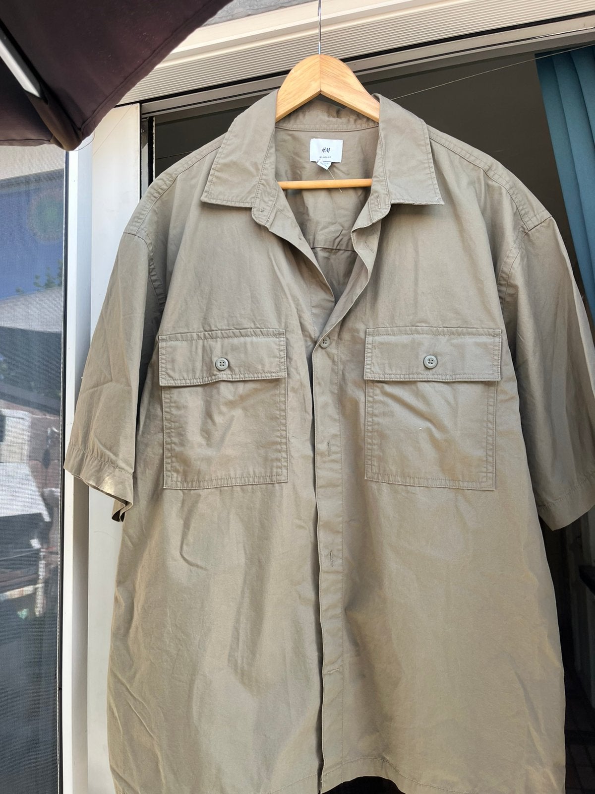 Nog nieuw zomerhemd khaki xl, Kleding | Heren, Overhemden, Ophalen, Nieuw, Groen