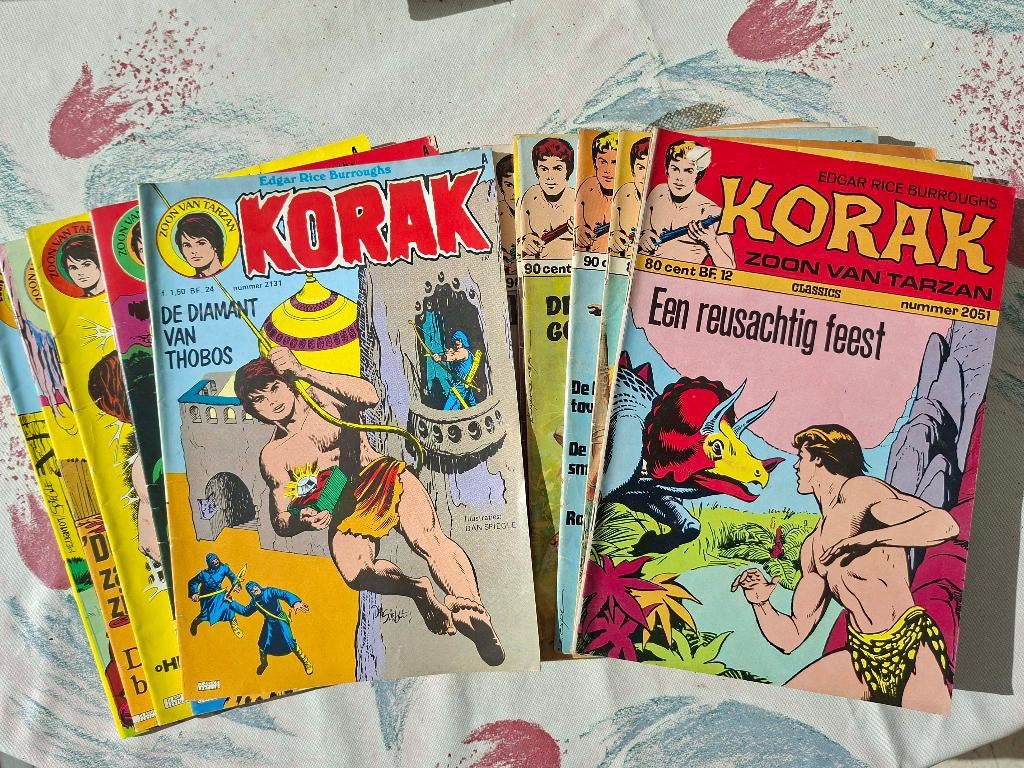 Strips "KORAK zoon van tarzan" (jaren '70) (verzamelaar), Boeken, Strips | Comics, Meerdere comics, Ophalen of Verzenden, Zo goed als nieuw