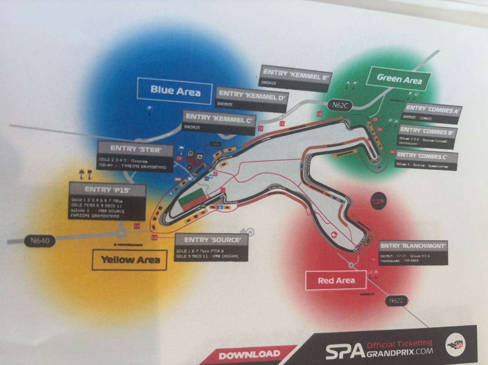 Grand prix f1 Spa Francorchamps 2 places bronze samedi, Informatique & Logiciels, Ordinateurs & Logiciels Autre, Enlèvement, Comme neuf