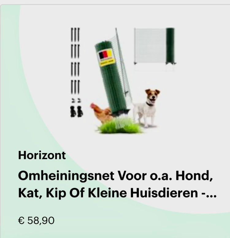 Afrastering voor hond of andere dieren, Dieren en Toebehoren, Ophalen